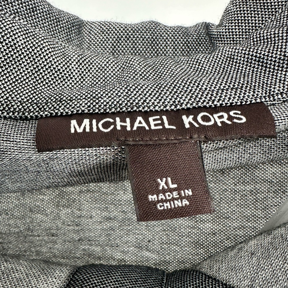 Michael Kors Men's Short-Sleeve Polo in Charcoal Gray - Picture 2 of 6